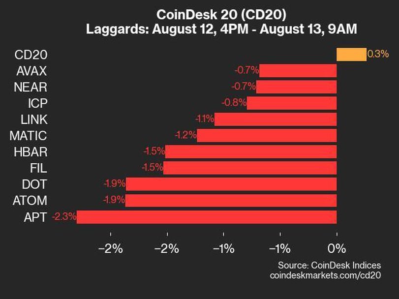 CoinDesk 20 Performance Update: BCH and SOL Gains Lead as Index Inches Up 0.3%