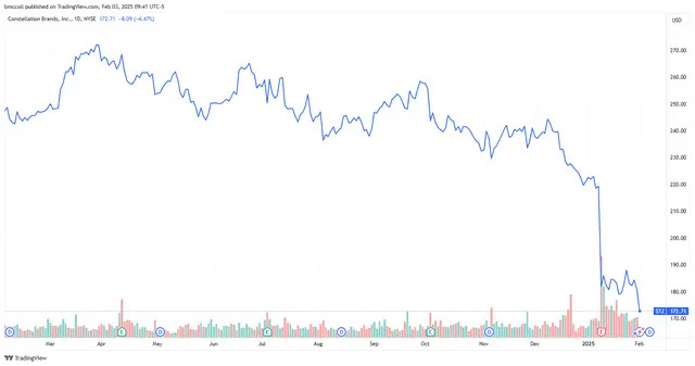 Constellation Brands Stock Sinks as Tariffs May Hit Mexican Beer Sales