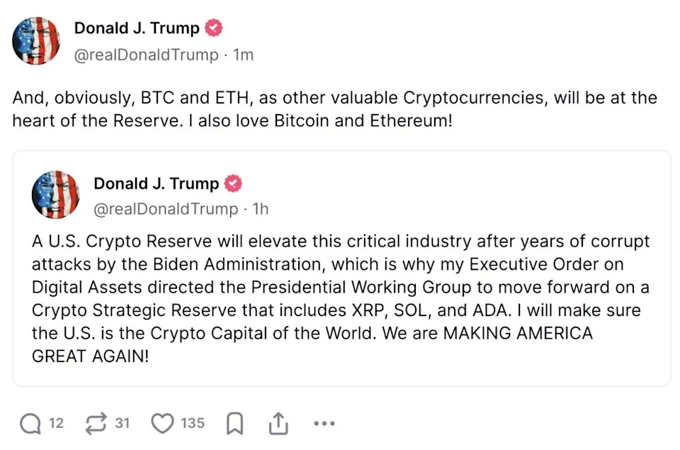 Crypto trader nets $7 million in a day with 'suspiciously' timed Trump announcement